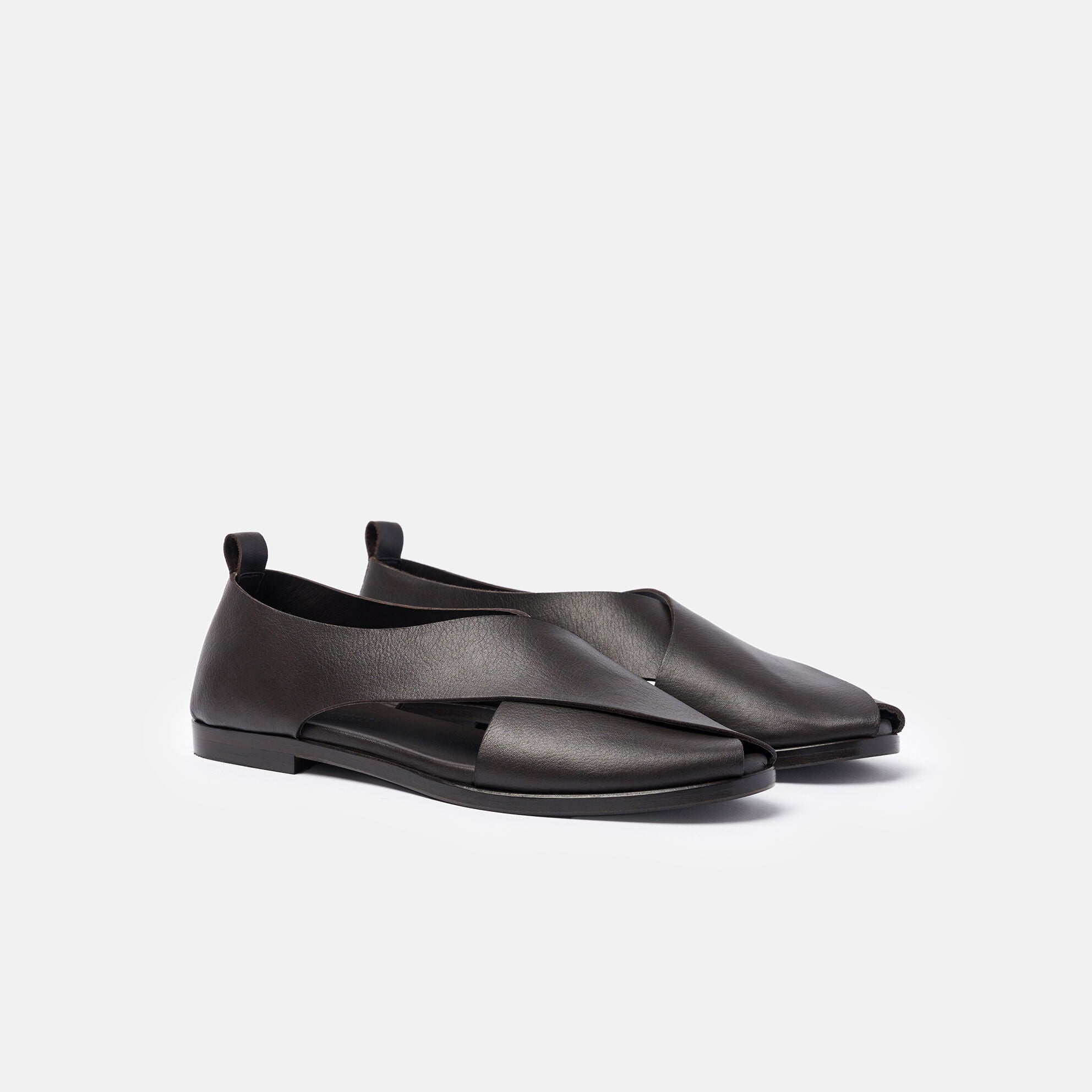 Keon Black Crisscross Sandal - Caruso Last