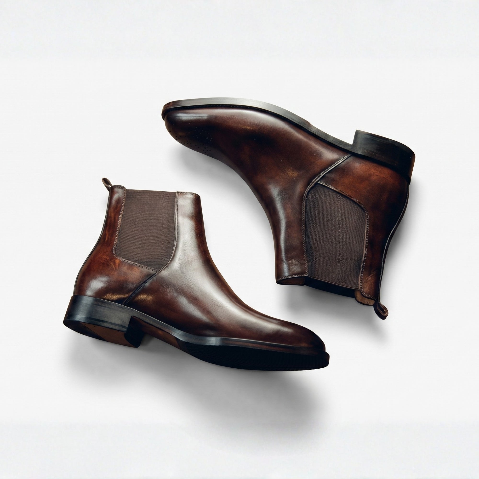 Hand-Lasted Chelsea Medallion Boot - Caruso Last