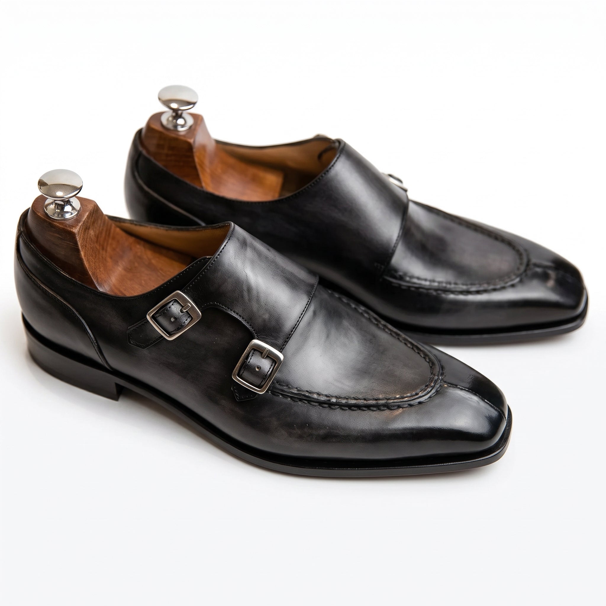 Hand-Lasted Split Toe Double Monk - Vittori Last