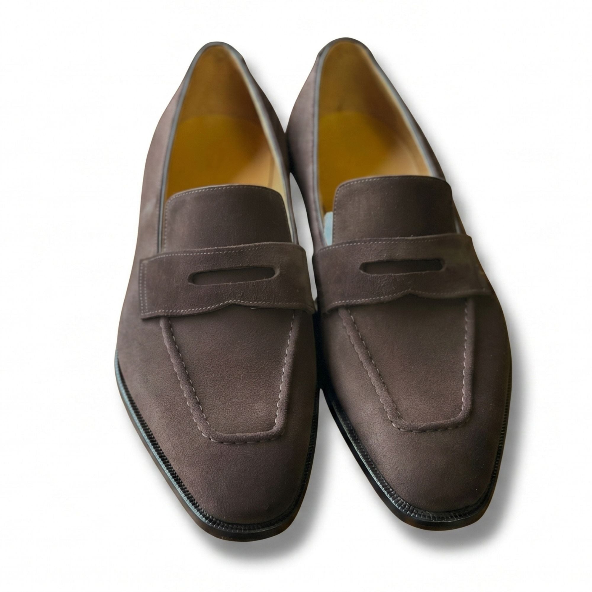 The Luciano Hand-Lasted Suede Penny Loafer - Leo Last