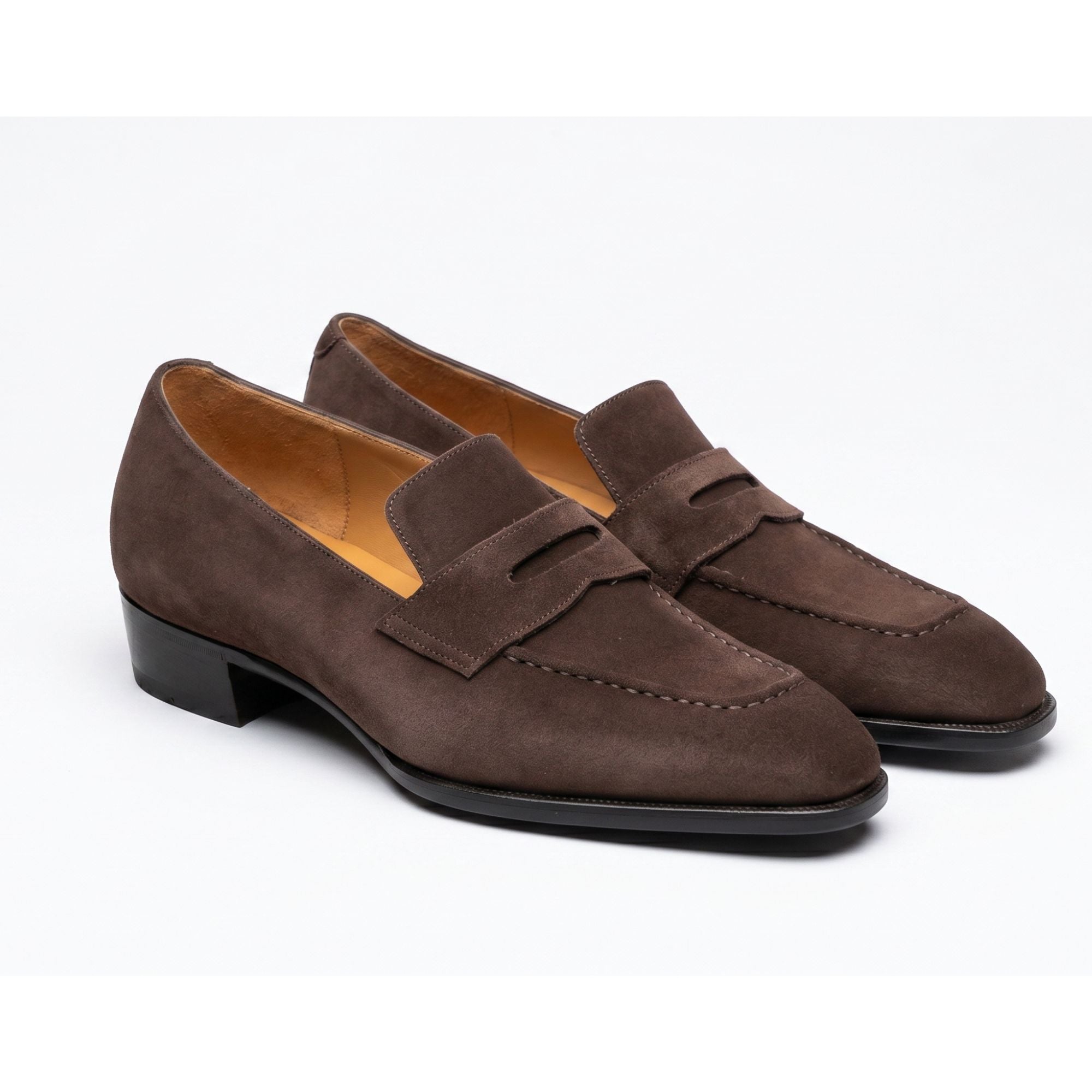 The Luciano Hand-Lasted Suede Penny Loafer - Leo Last