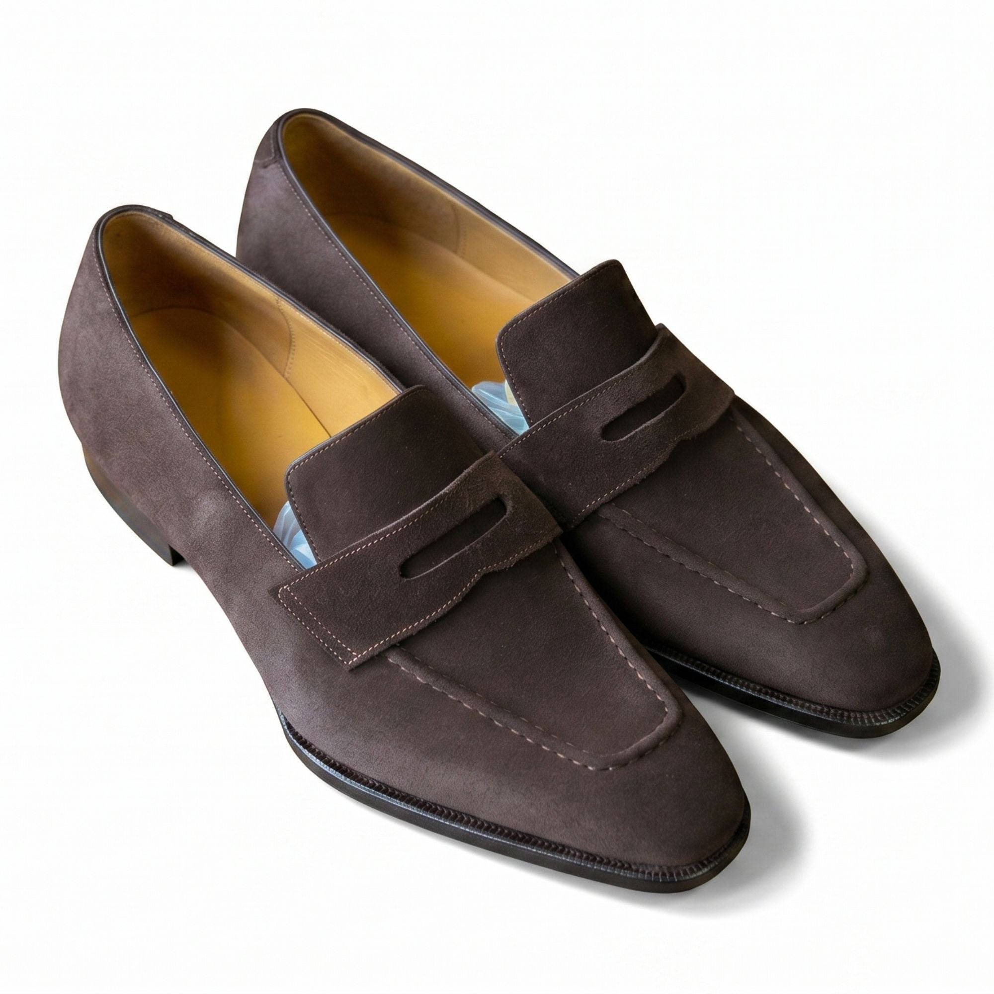 The Luciano Hand-Lasted Suede Penny Loafer - Leo Last