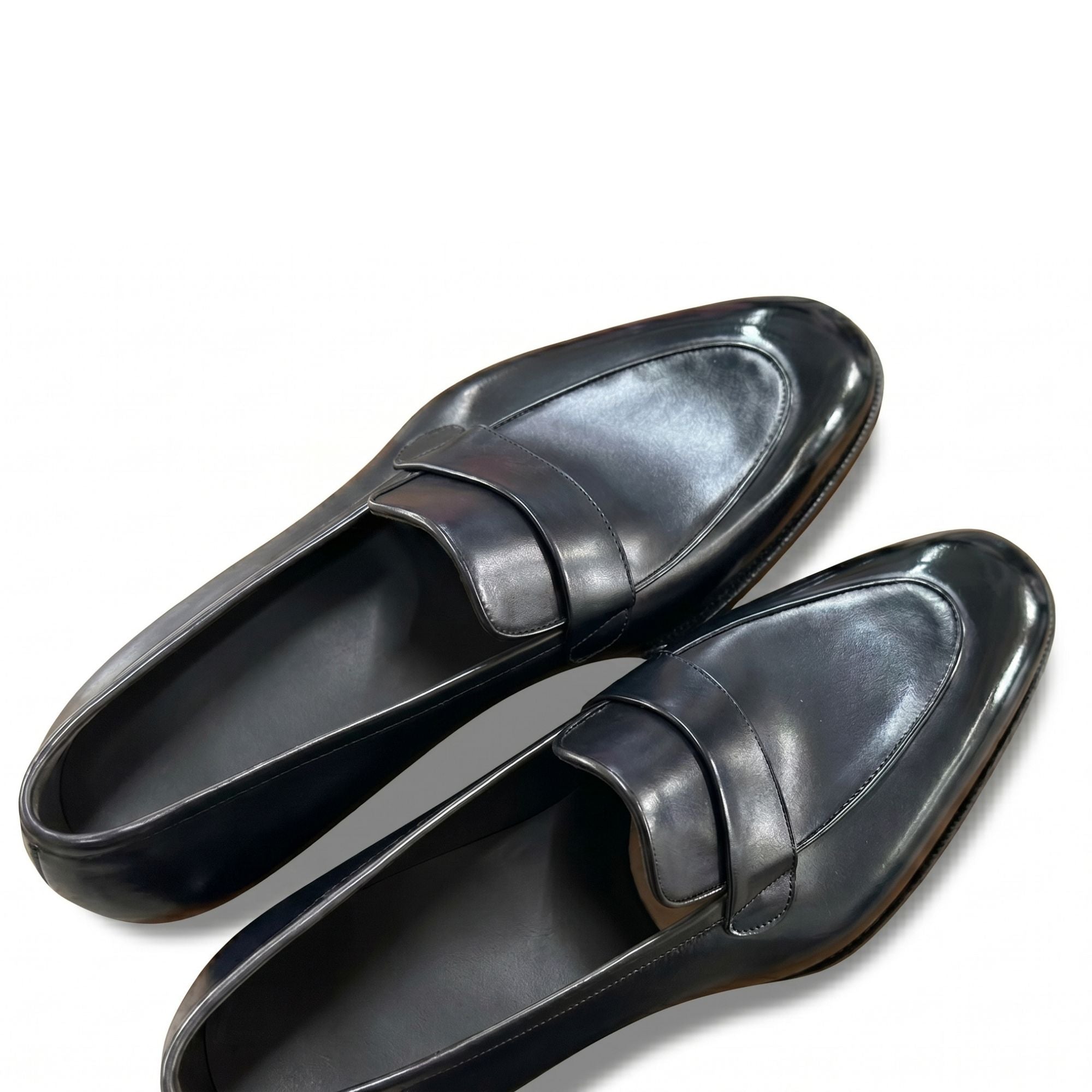 The Marcello Hand-Lasted Dark Patina Loafer - Bastion Last
