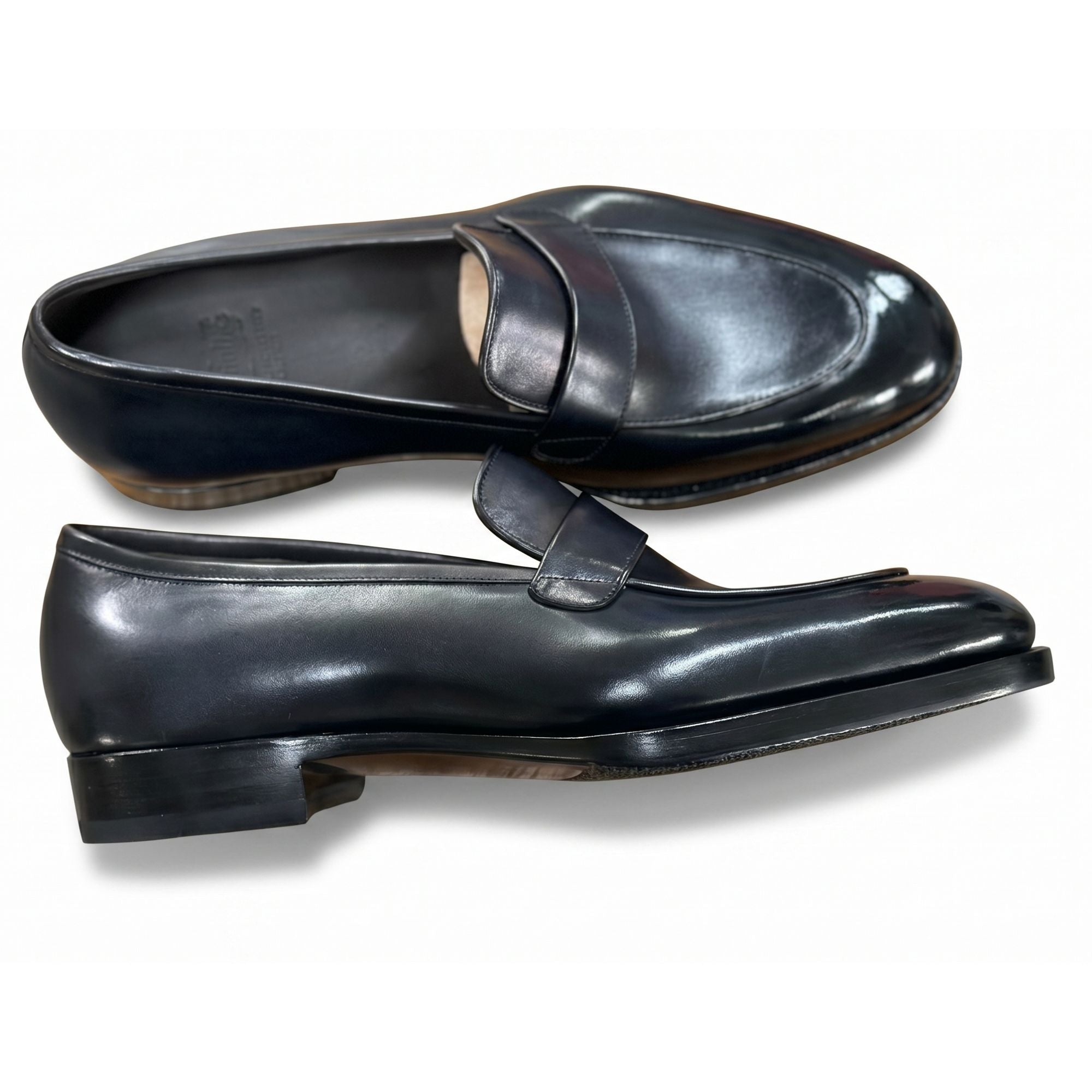 The Marcello Hand-Lasted Dark Patina Loafer - Bastion Last