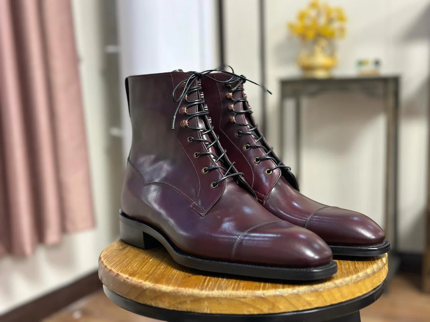 Rudy Burgundy Derby Boot - Vittori Last