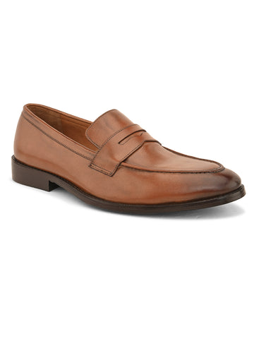 Smooth Chocolate Brown Blake-Stitched Oxford Slip-Ons with Fine Craftsmanship