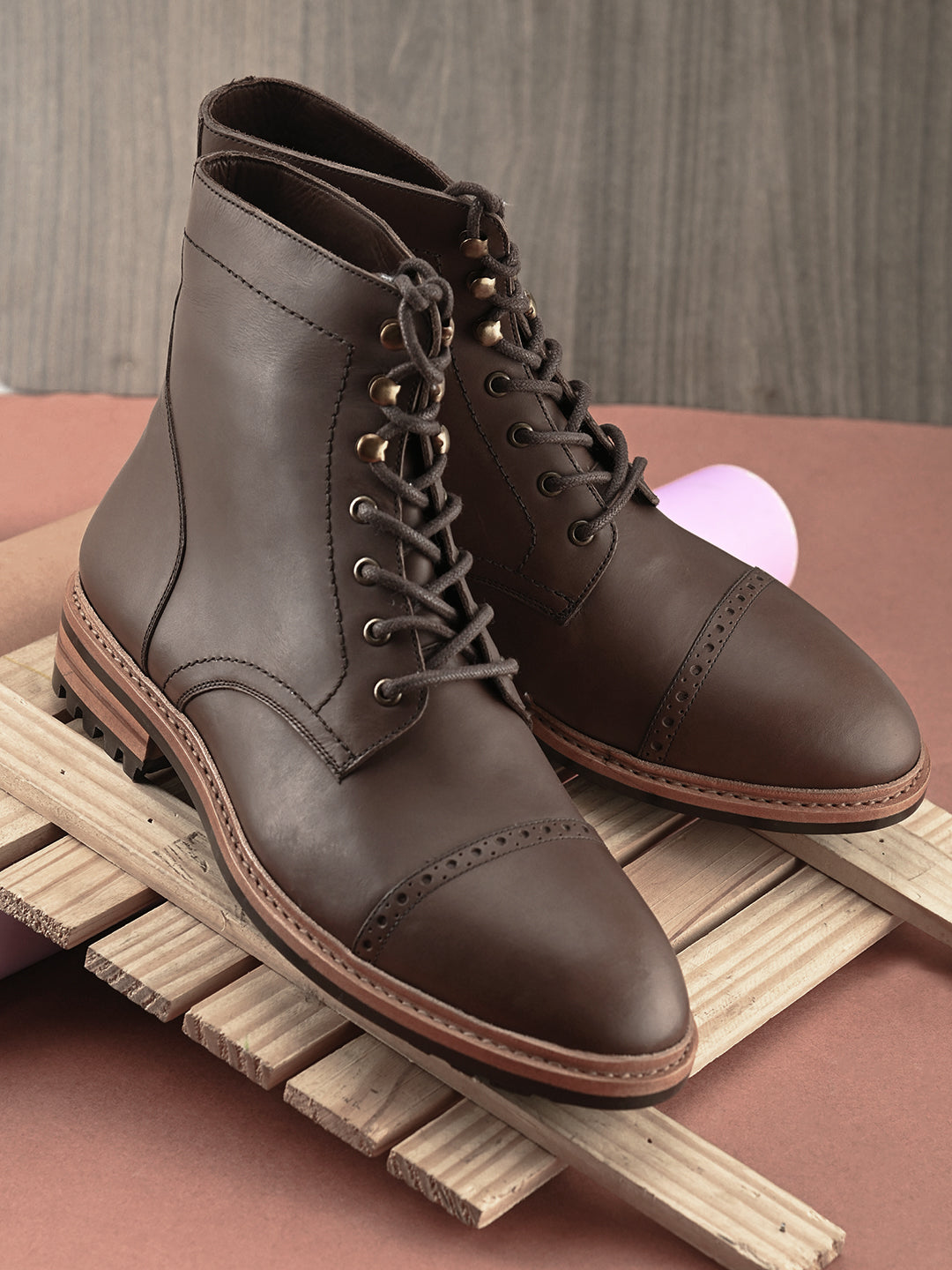 Espresso Brown Goodyear-Welted Leather Shoes for Sophistication