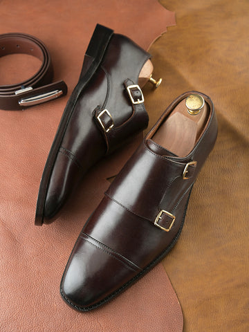 Classic Blake Stitched Monk Straps Shoes