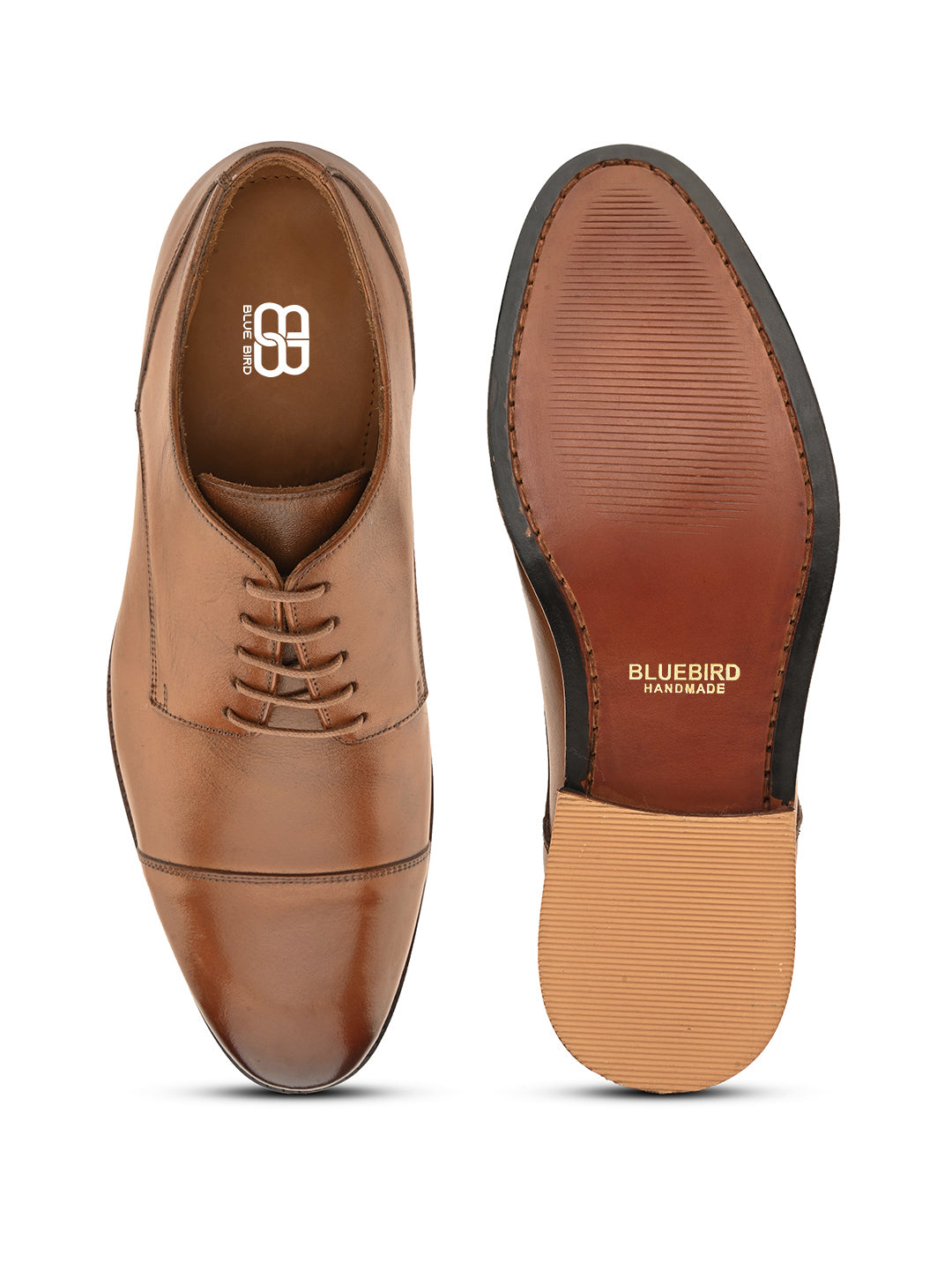 Refined Brown Stitched Leather Shoes