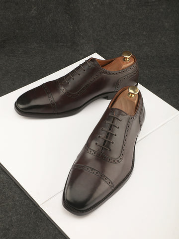 Elegant Stitched Leather Shoes