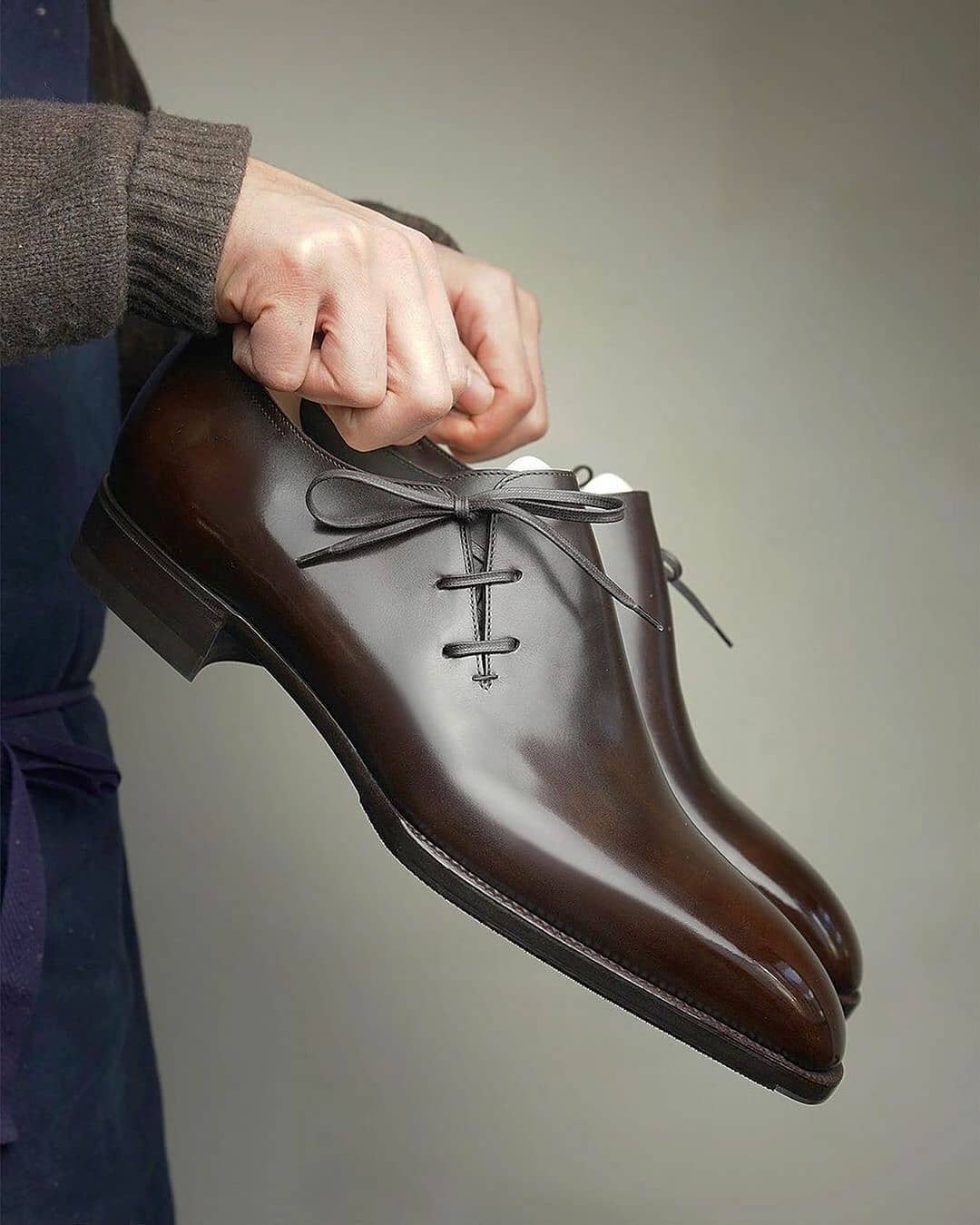 Brown Leather Camria Whole Cut Oxfords