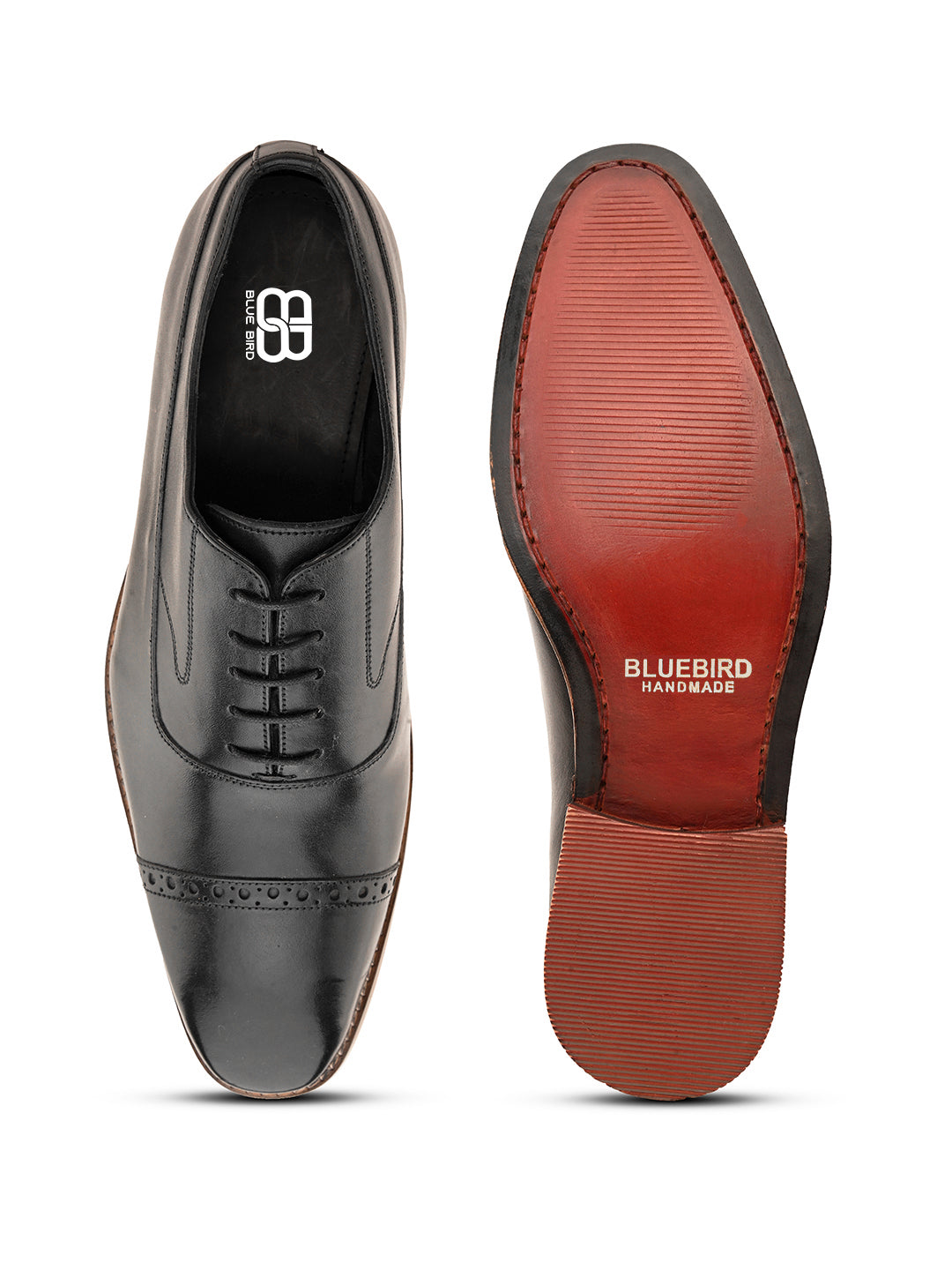 Black Crust Leather Oxfords