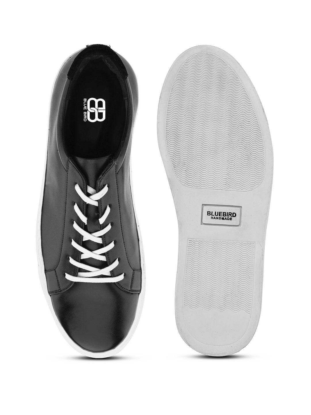 Black Crust Leather Sneakers