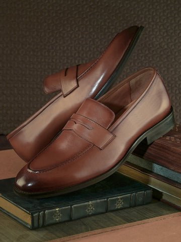 Classic Brown Leather Loafers