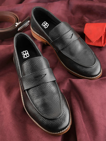 Elegant Black Leather Loafers