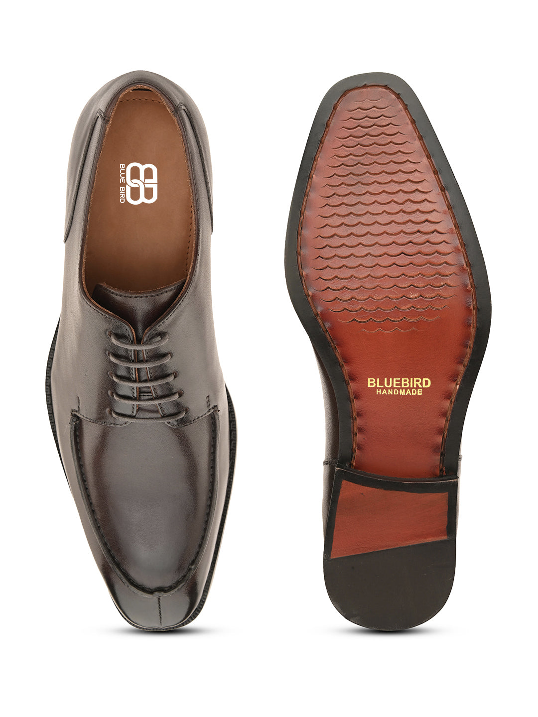 Elegant Dark Brown Blake-Stitched Brogues with Leather Sole