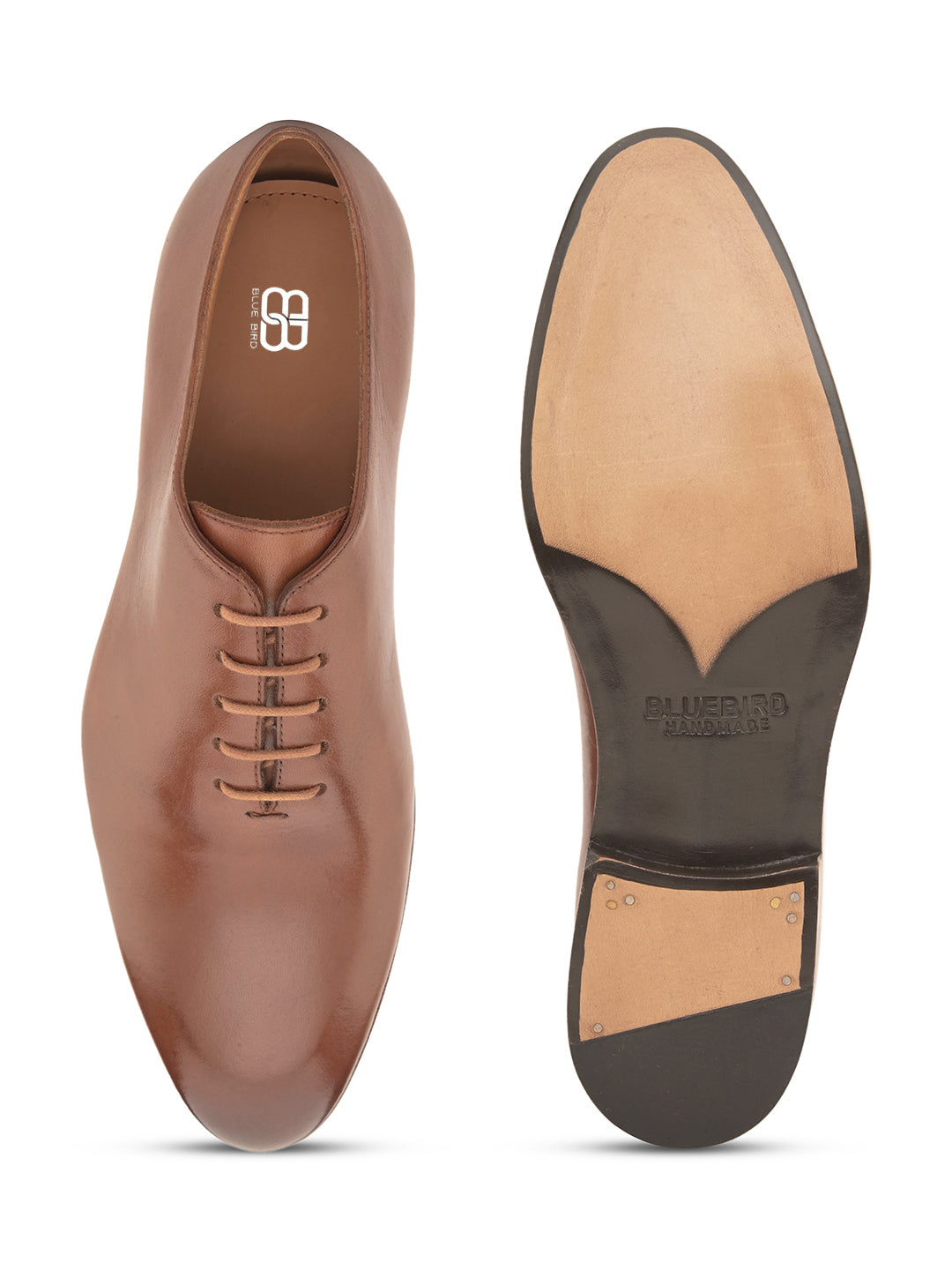 Rich Mahogany Brown Goodyear-Welted Brogue Shoes