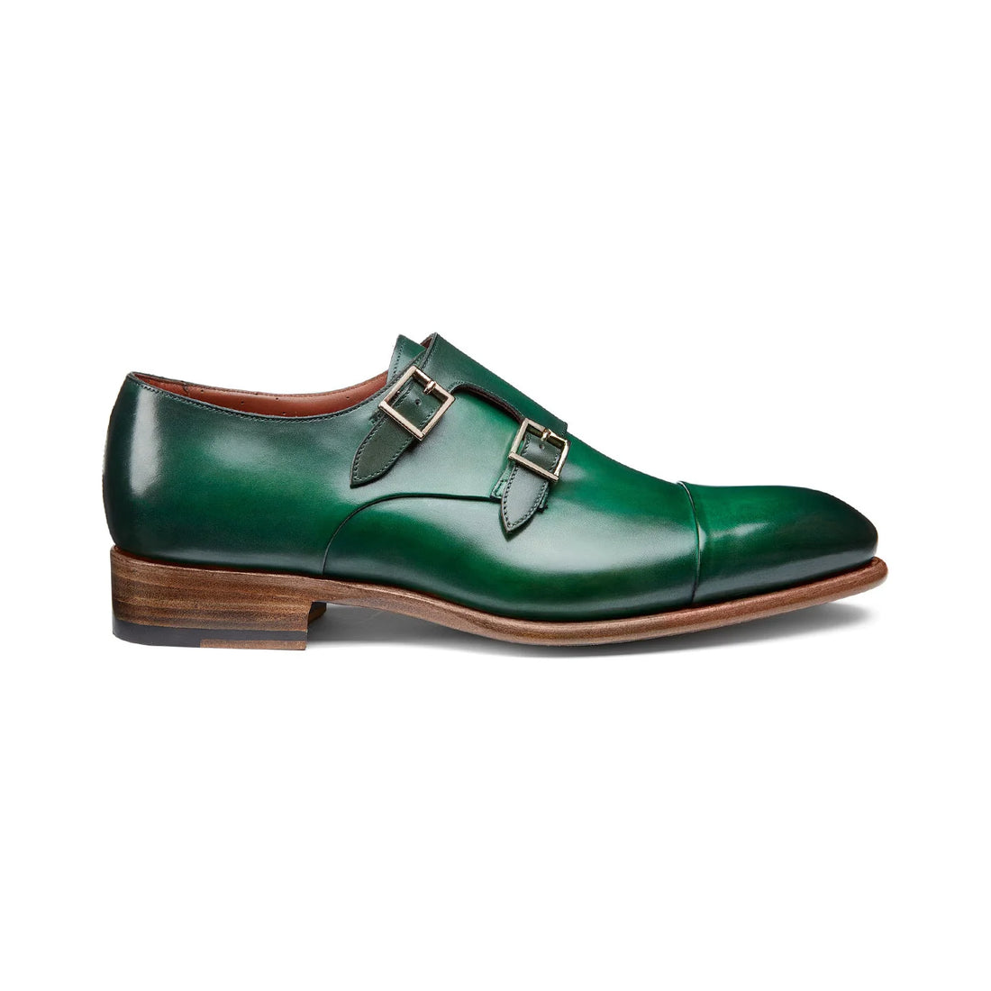 Green Leather Castle Monk Straps