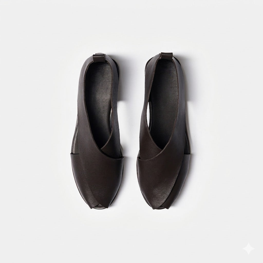 Keon Black Crisscross Sandal - Caruso Last