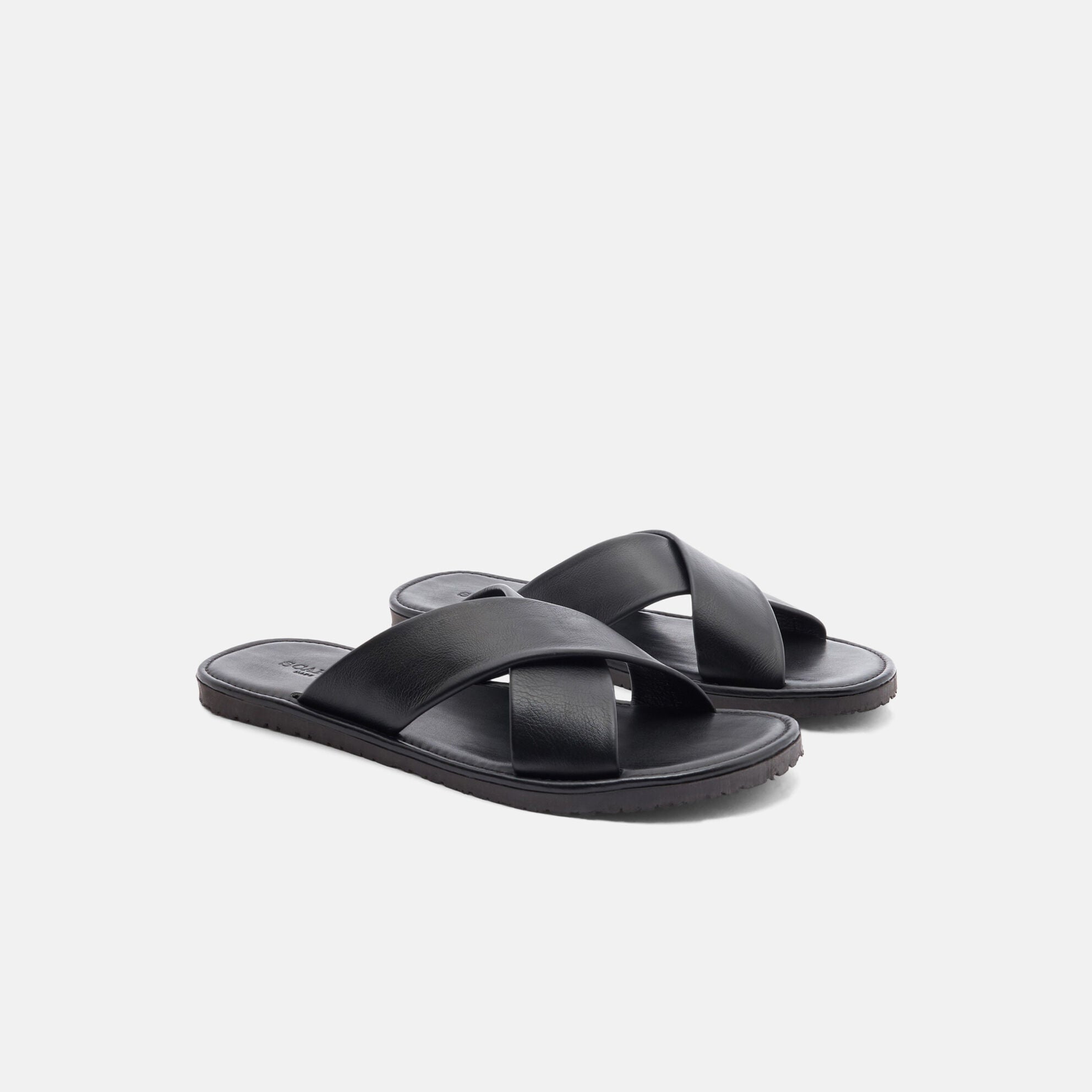 Taurean Black Crisscross Slide - SL Last