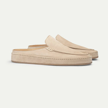 Beige Suede Celeste Calm Mule Loafers