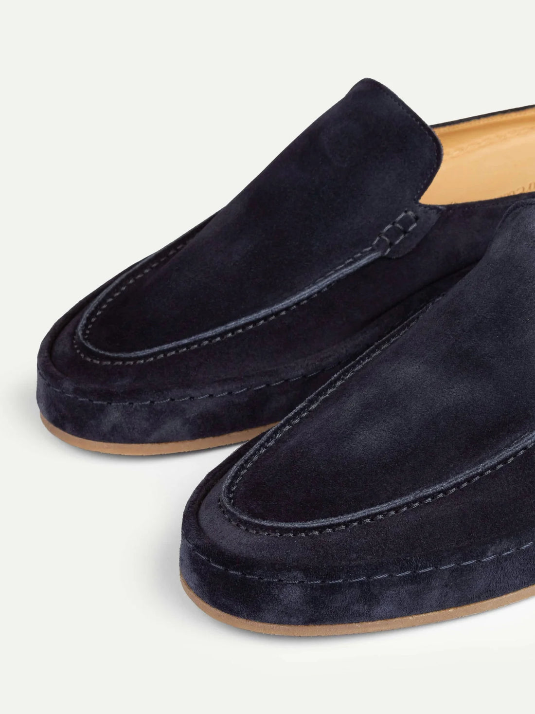 Navy Blue Suede Celeste Calm Mule Loafers