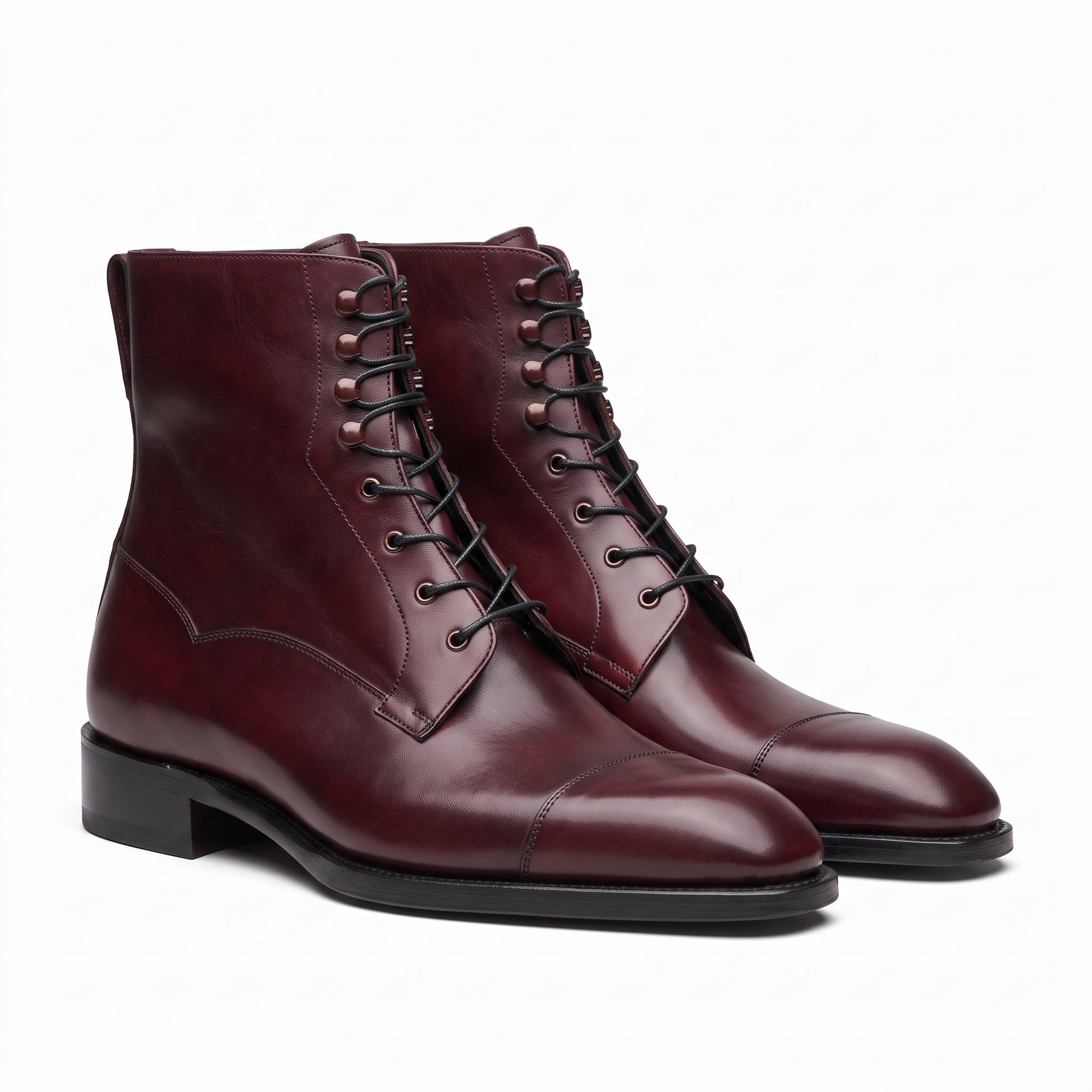 Rudy Burgundy Derby Boot - Vittori Last