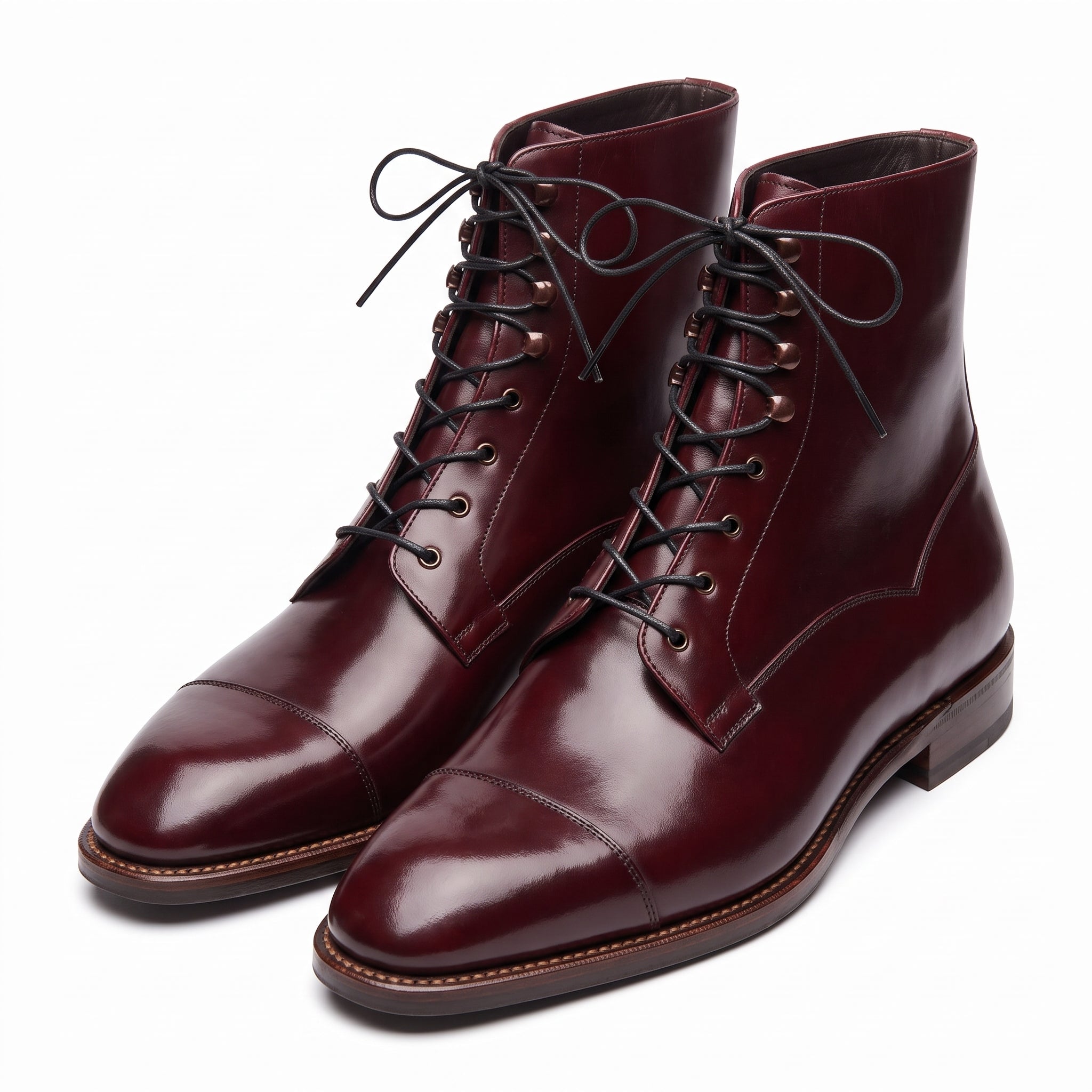 Rudy Burgundy Derby Boot - Vittori Last
