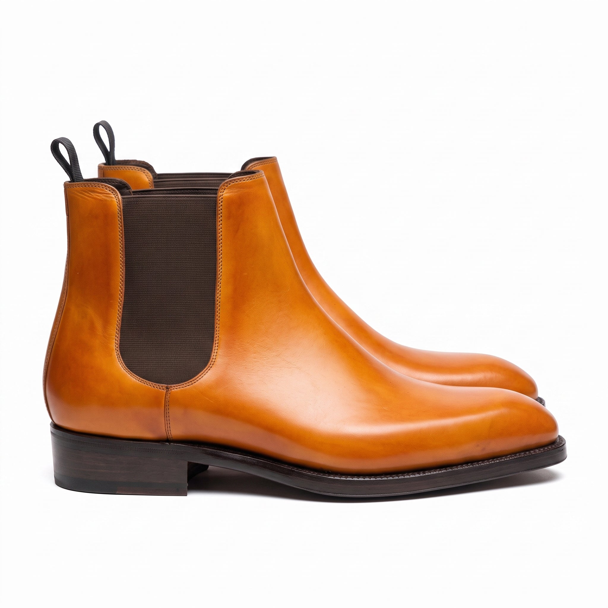 Maxi Yellow Brown Patina Chelsea Boot - Bastion Last