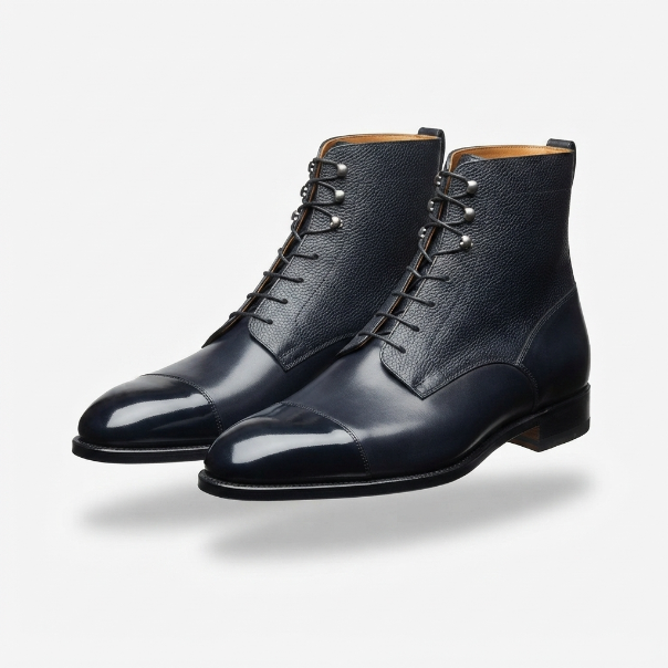 Jaxson Black Cap Toe Derby Boot - Caruso Last