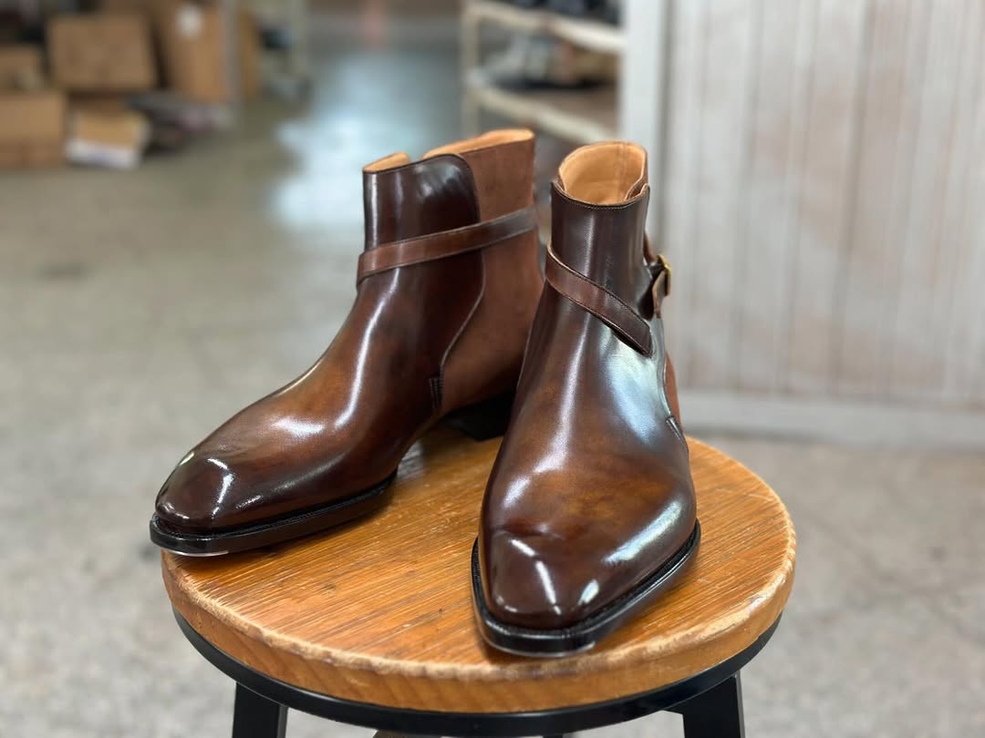 Edward Brown Patina Jodhpuri Boot - Vittori last