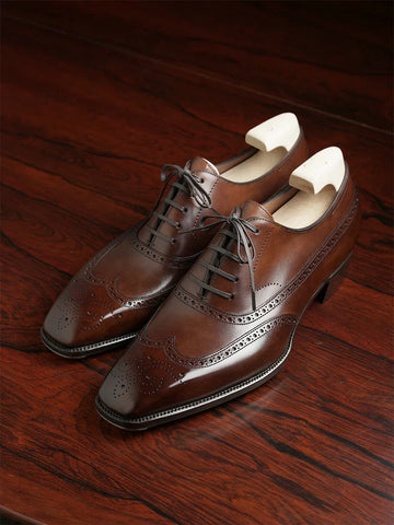 Parisian Brown Leather wingtip Oxfords - Formal Shoes