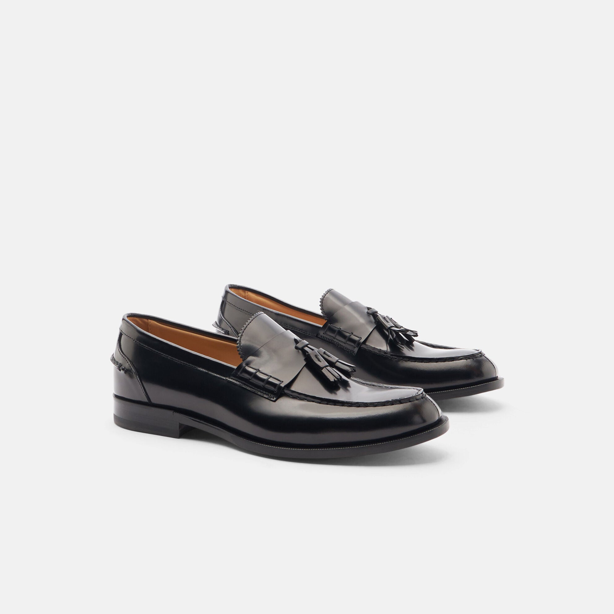 Wooster Black Tassel Loafer - Caruso Last