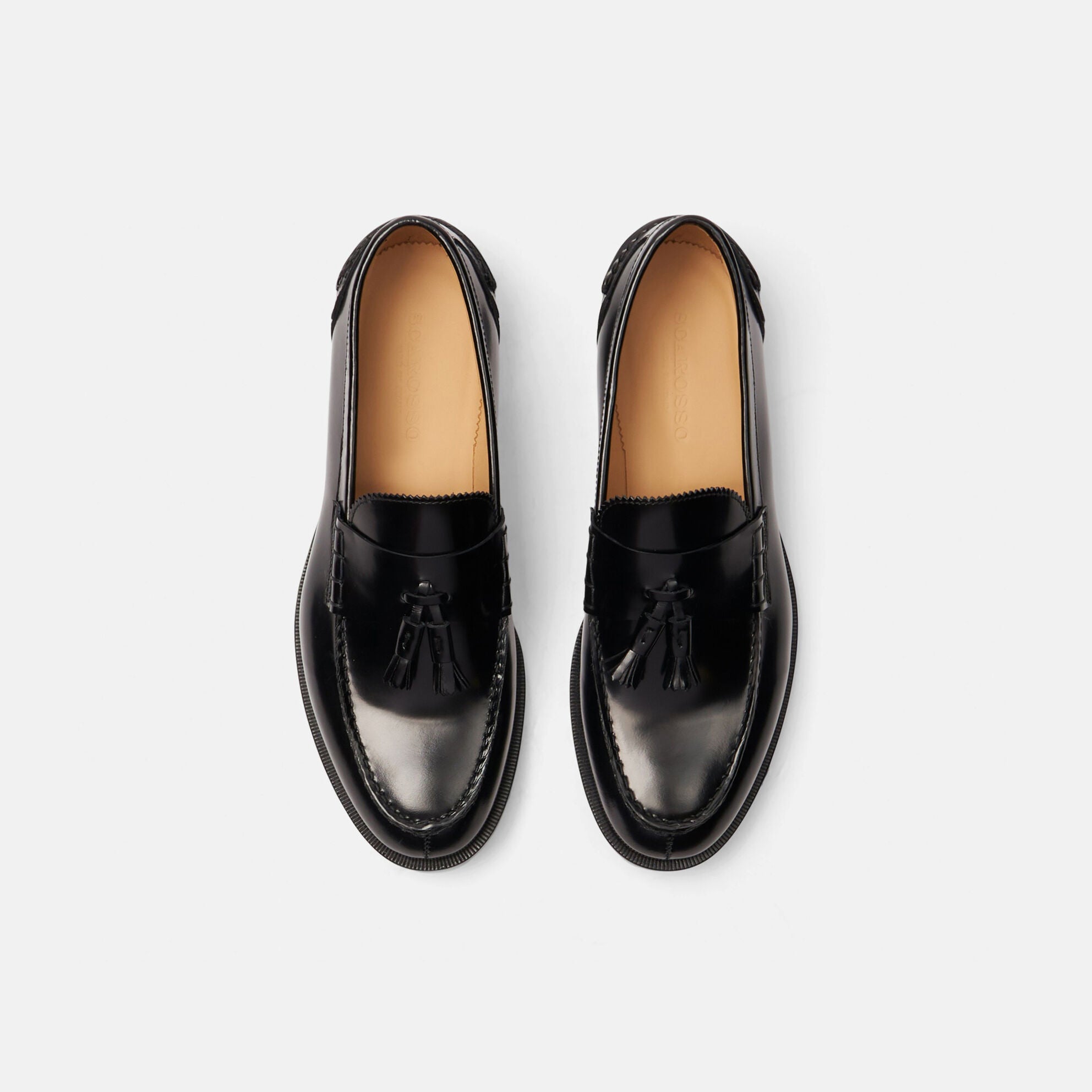 Wooster Black Tassel Loafer - Caruso Last