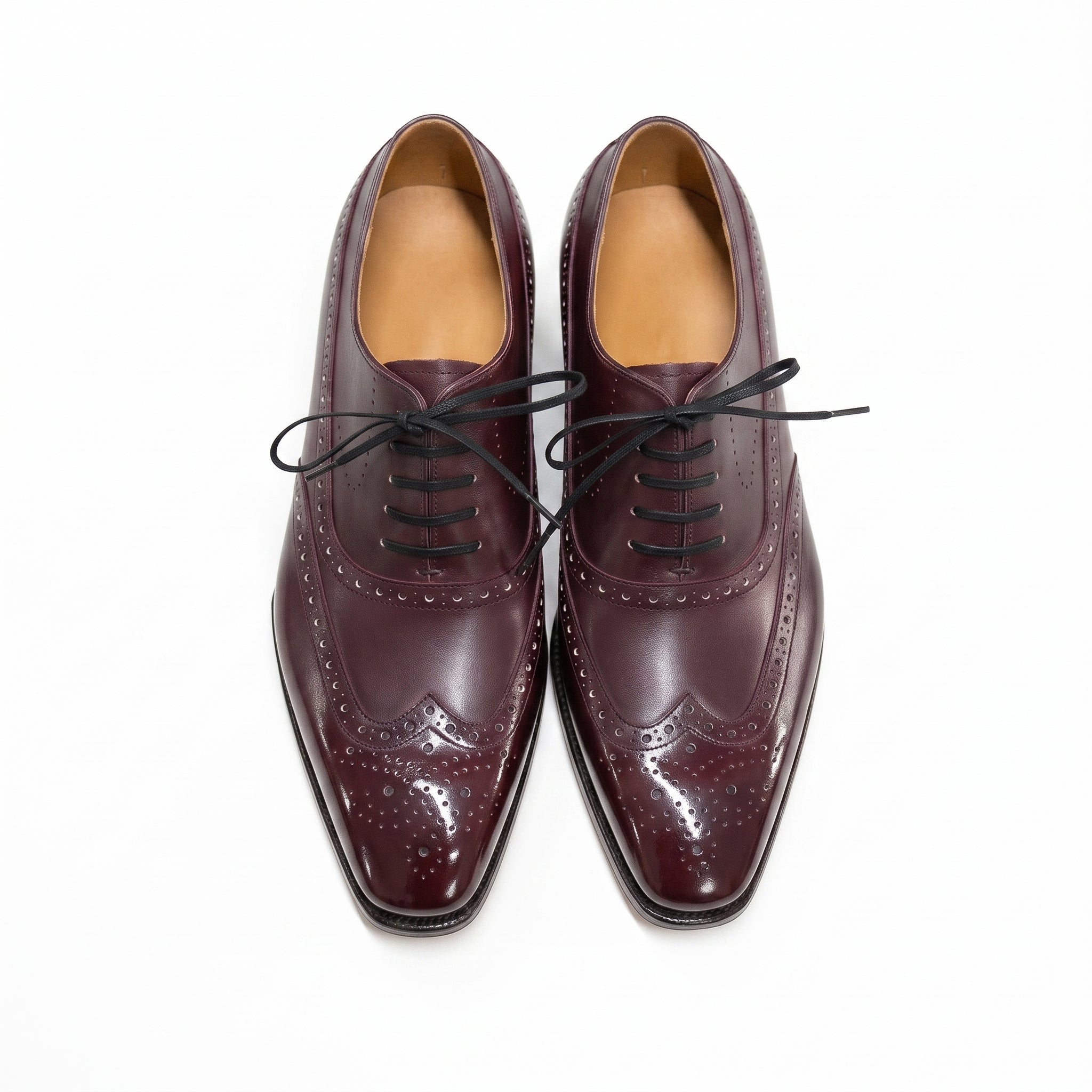 Keldon Burgundy Wingtip Balmoral Oxford - Vittori Last