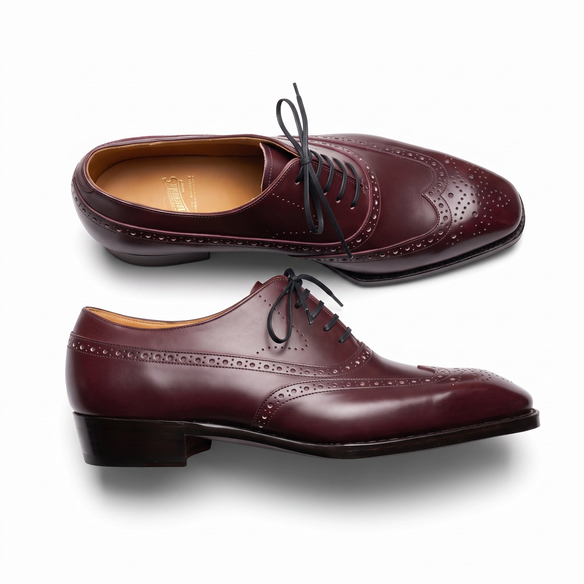 Keldon Burgundy Wingtip Balmoral Oxford - Vittori Last