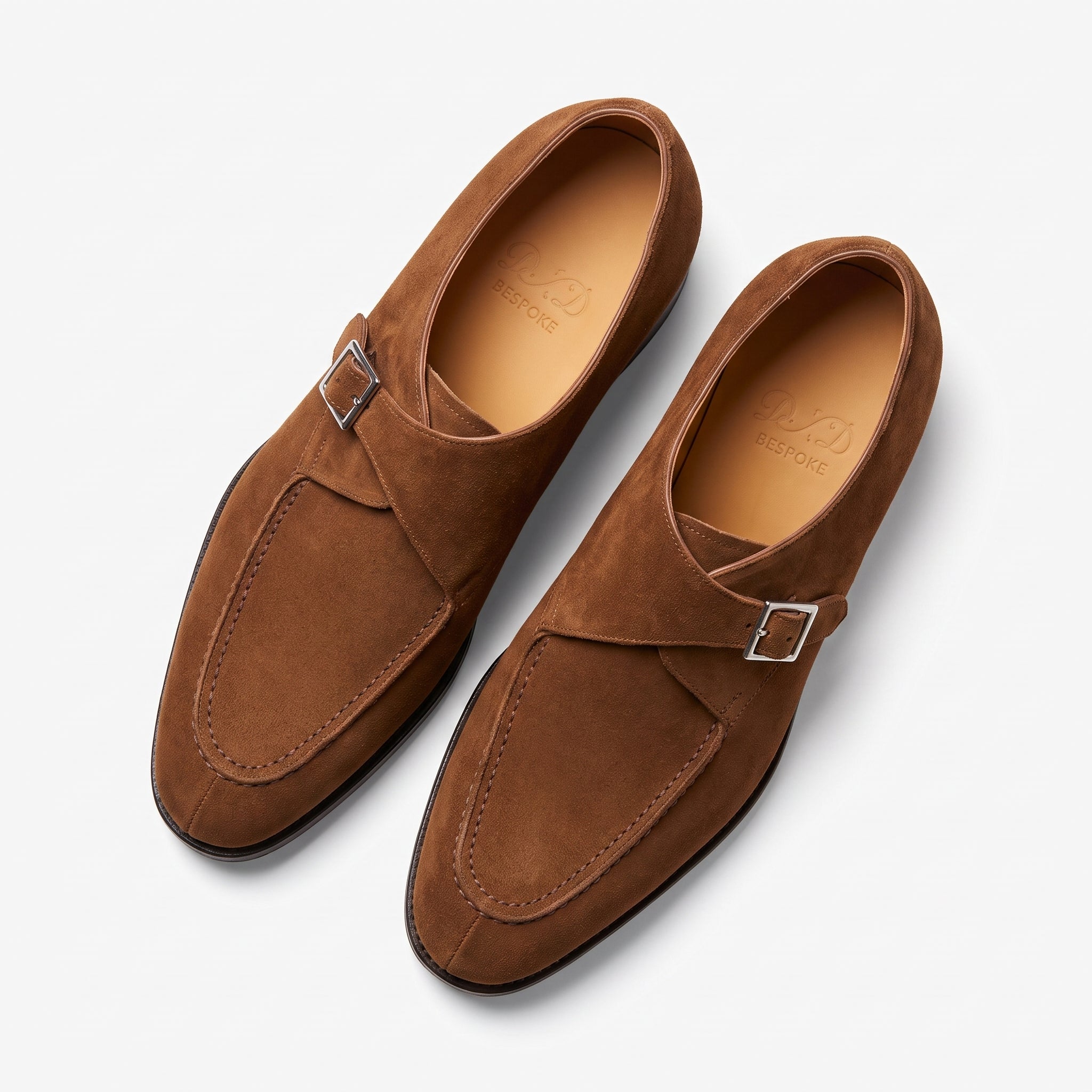 Mikal Hand Lasted Brown Apron Toe Single Monk - Bastion Last