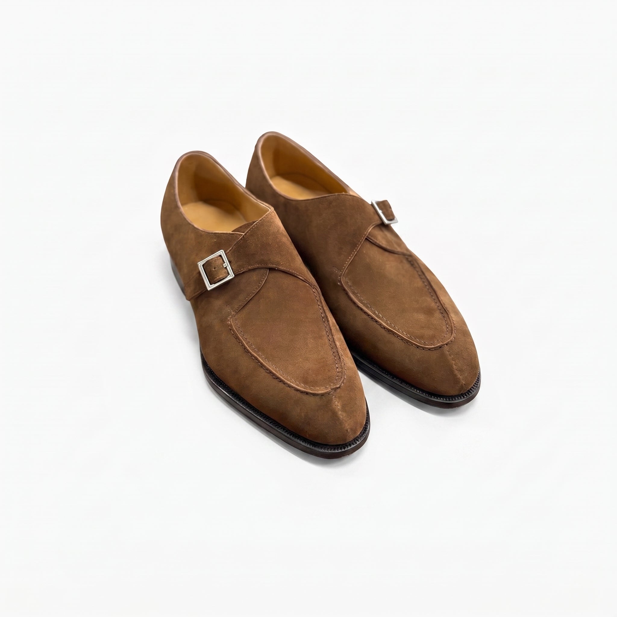 Mikal Hand Lasted Brown Apron Toe Single Monk - Bastion Last