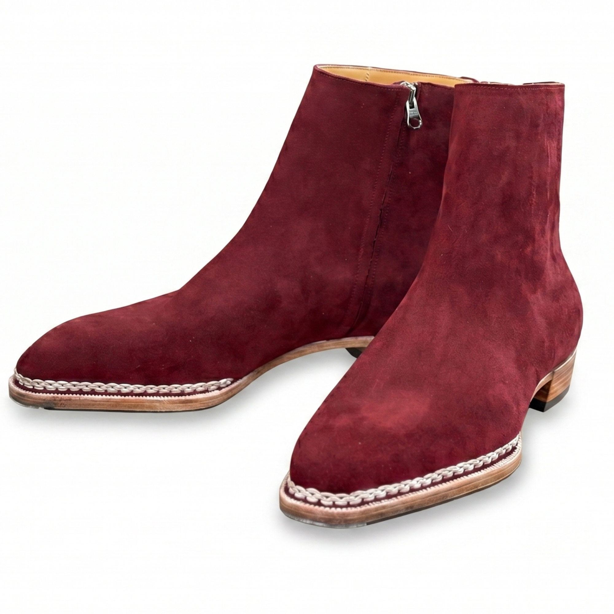 The Hand-Braided Suede Side-Zip Boot - Bastion Last