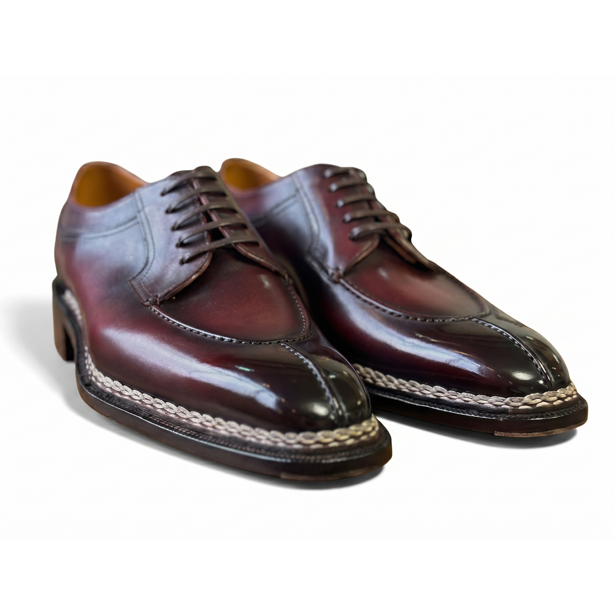 The Hadrian braided Patina Split-Toe Derby - Vittorio Last
