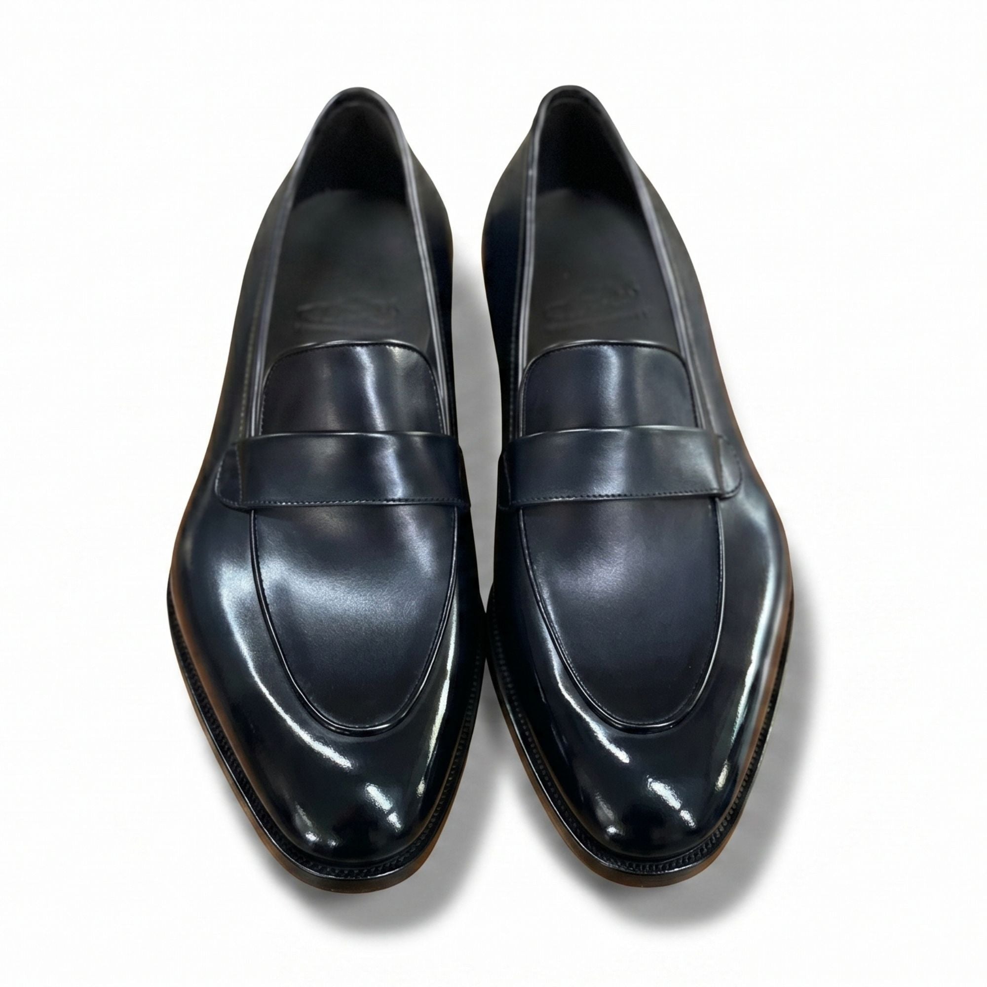 The Marcello Hand-Lasted Dark Patina Loafer - Bastion Last