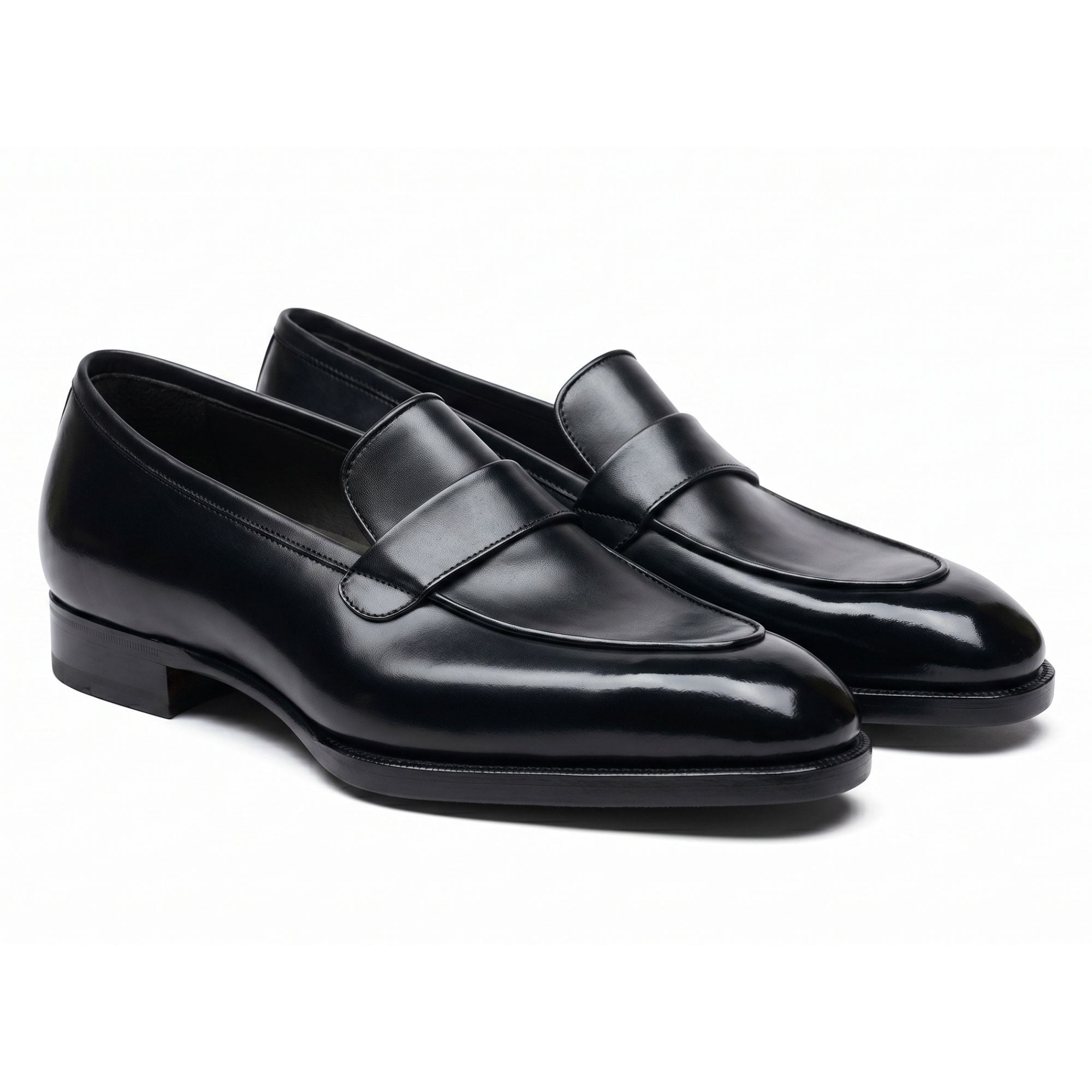 The Marcello Hand-Lasted Dark Patina Loafer - Bastion Last