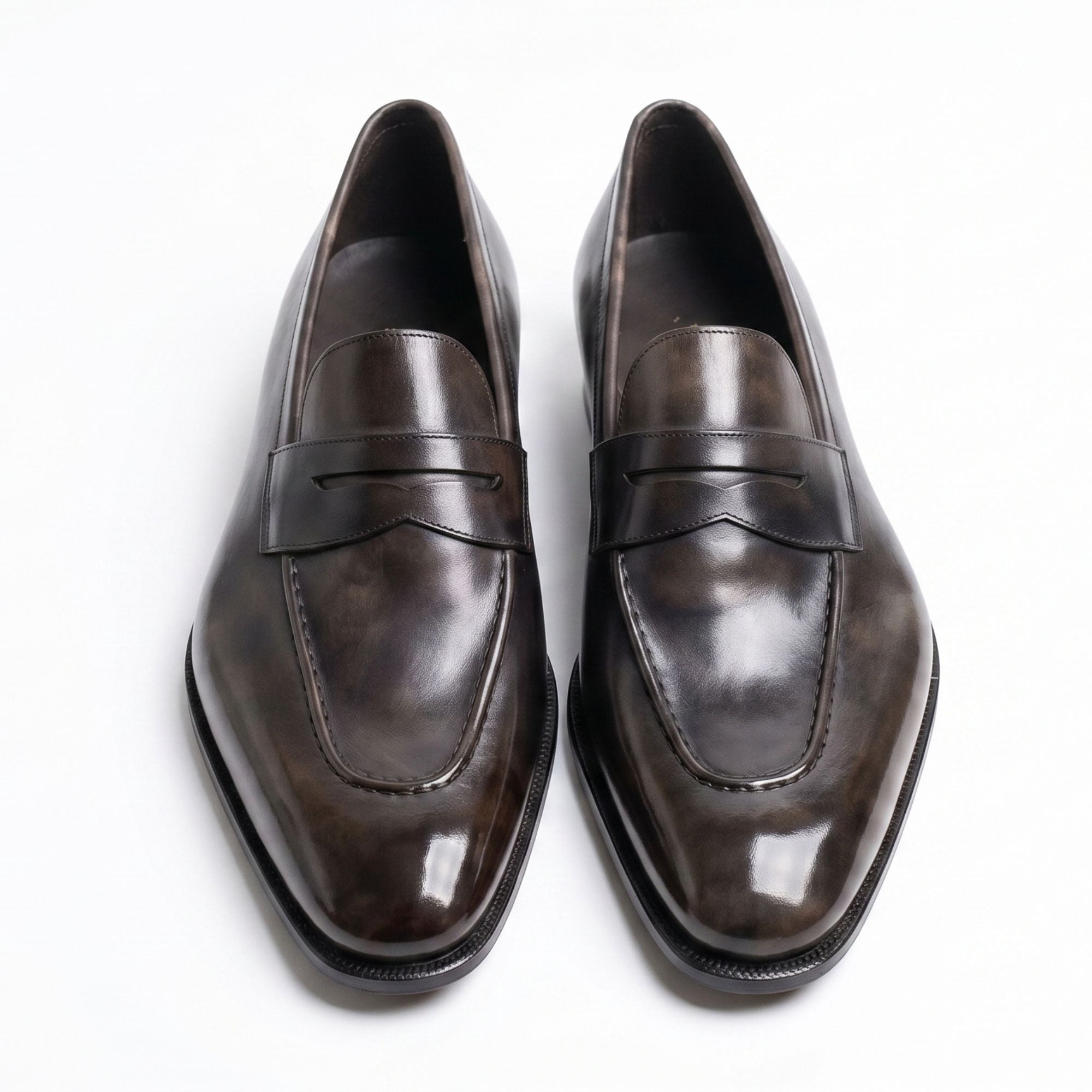 The Onyx Hand-Lasted Penny Loafer - Vittori Last