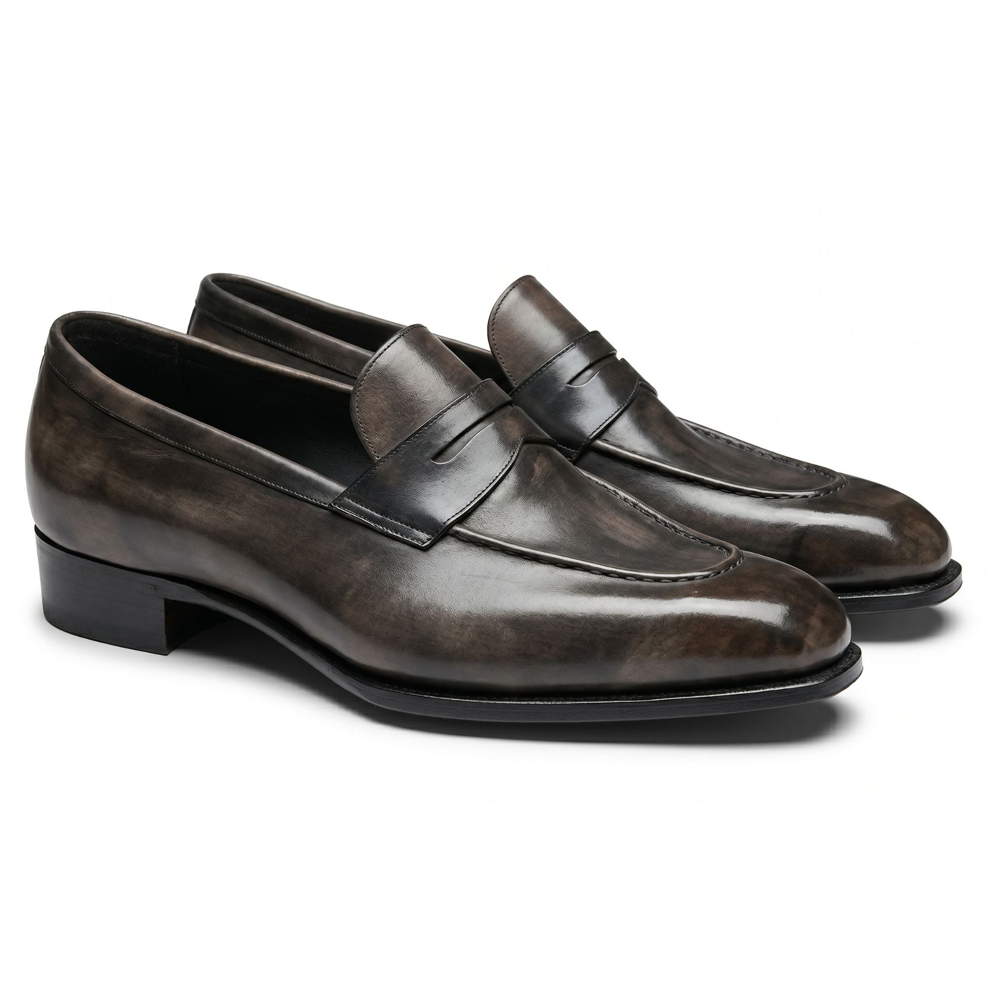 The Onyx Hand-Lasted Penny Loafer - Vittori Last
