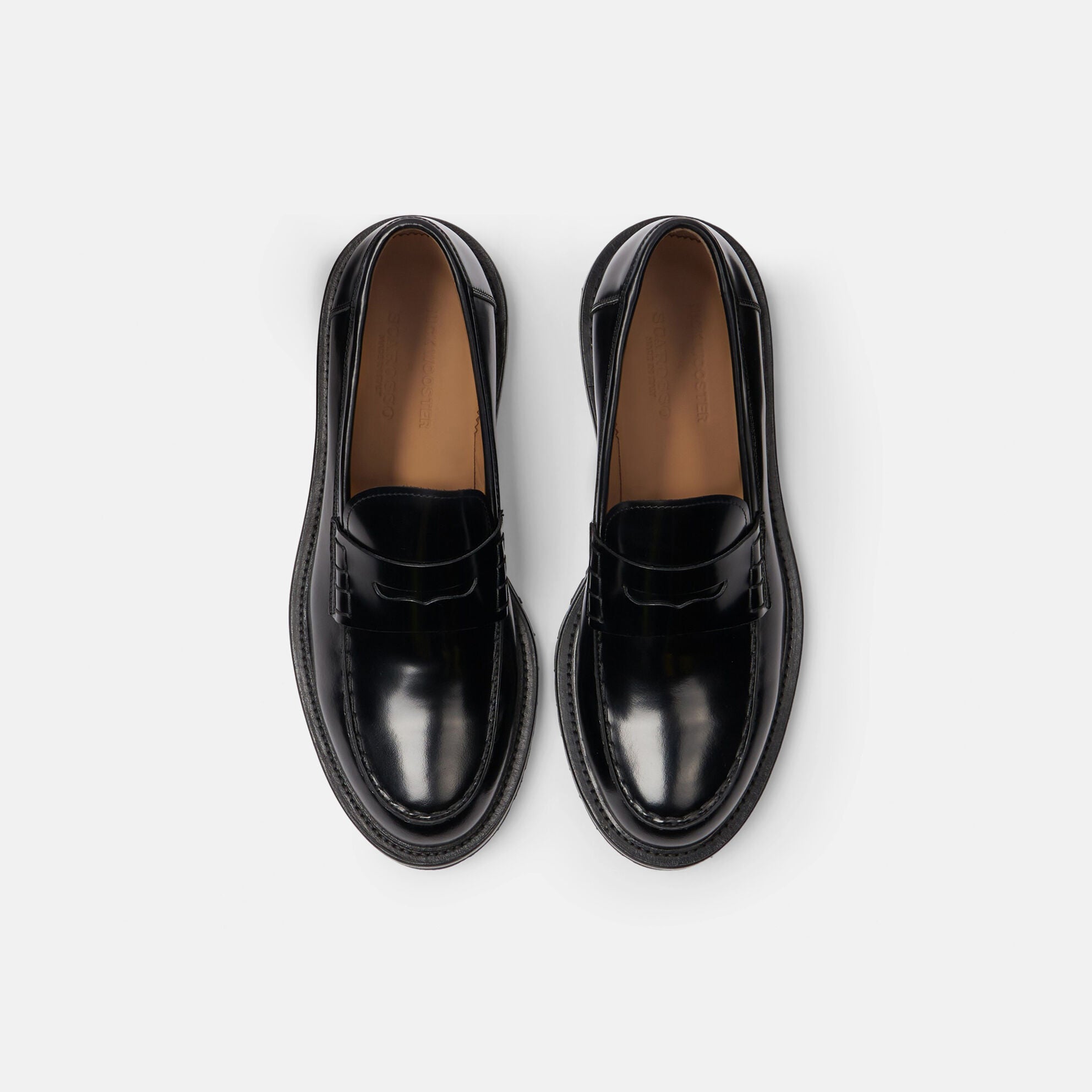 Ludovico Black Lug Sole Penny Loafer - GT Last