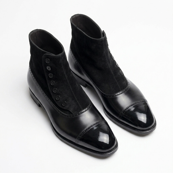 Alperen Black Button Boot - Caruso Last