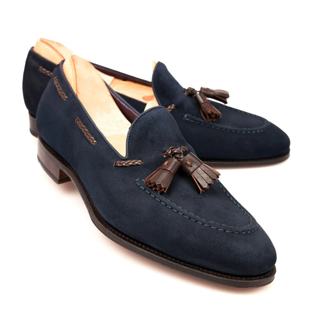 Blue Suede Warwick Loafers
