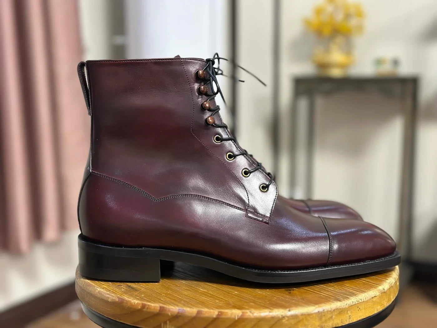 Rudy Burgundy Derby Boot - Vittori Last